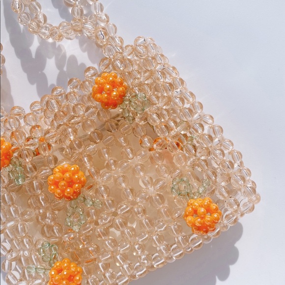 NWT Peaches Mini Beaded Bag - Picture 5 of 11